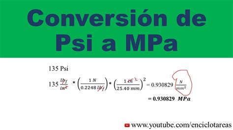 convertir de mpa a psi.